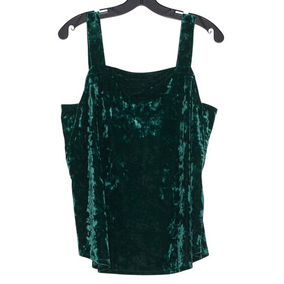 NWOT J Jill Tank Top Velvet Whimsigoth Witchy Fairy Grunge Goblin Green Medium - Picture 3 of 3